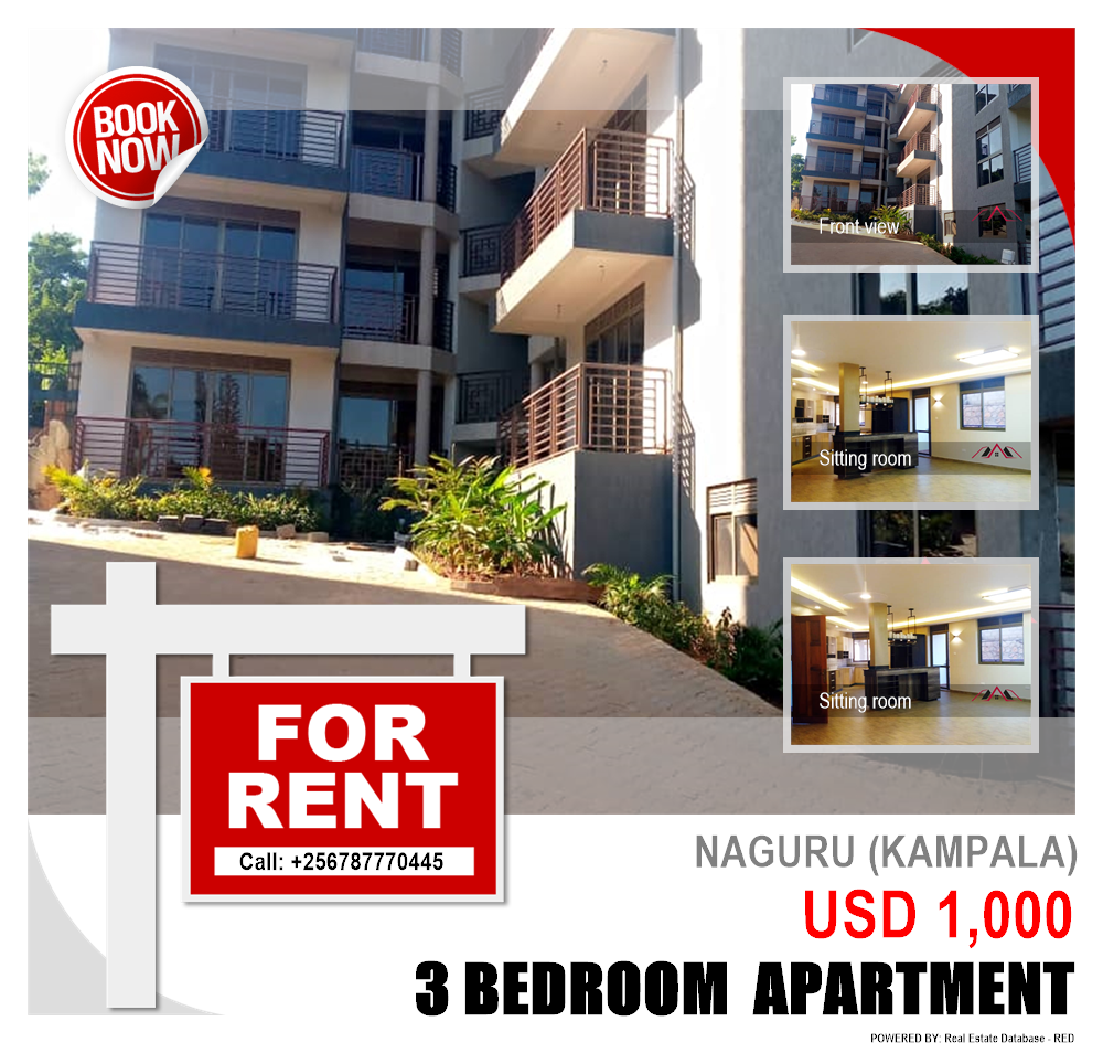 3 bedroom Apartment  for rent in Naguru Kampala Uganda, code: 111055