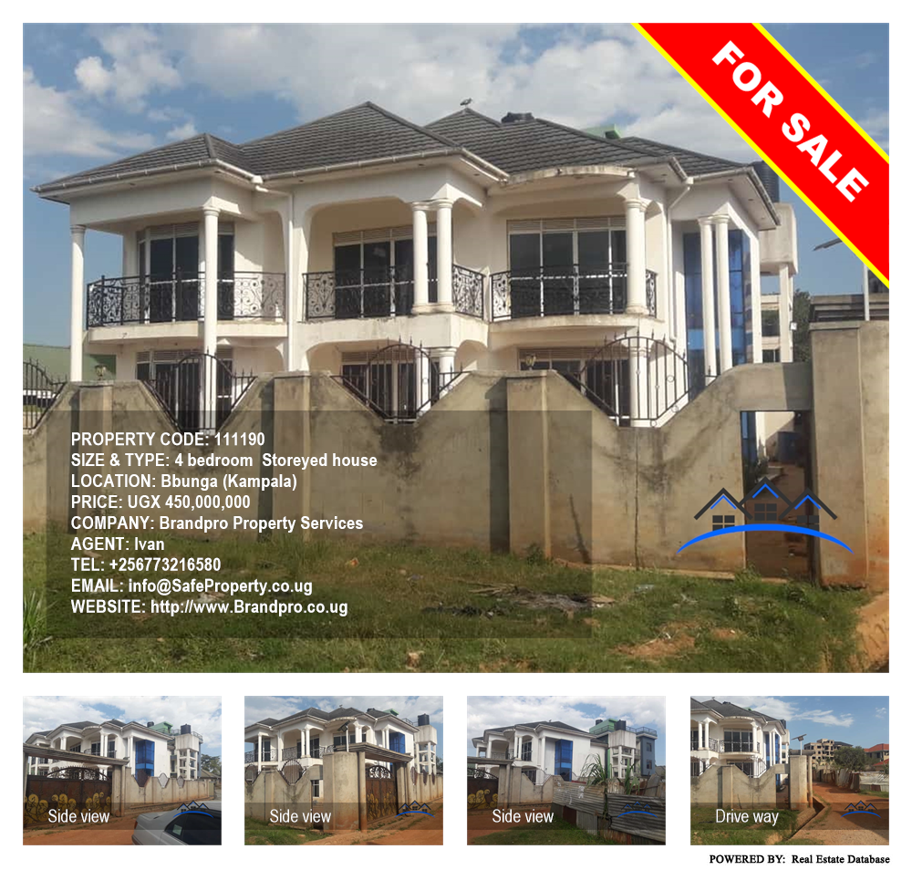 4 bedroom Storeyed house  for sale in Bbunga Kampala Uganda, code: 111190