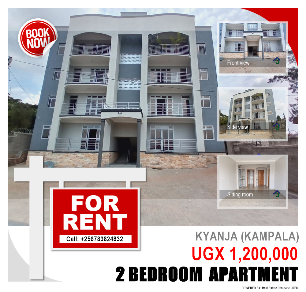 2 bedroom Apartment  for rent in Kyanja Kampala Uganda, code: 111219