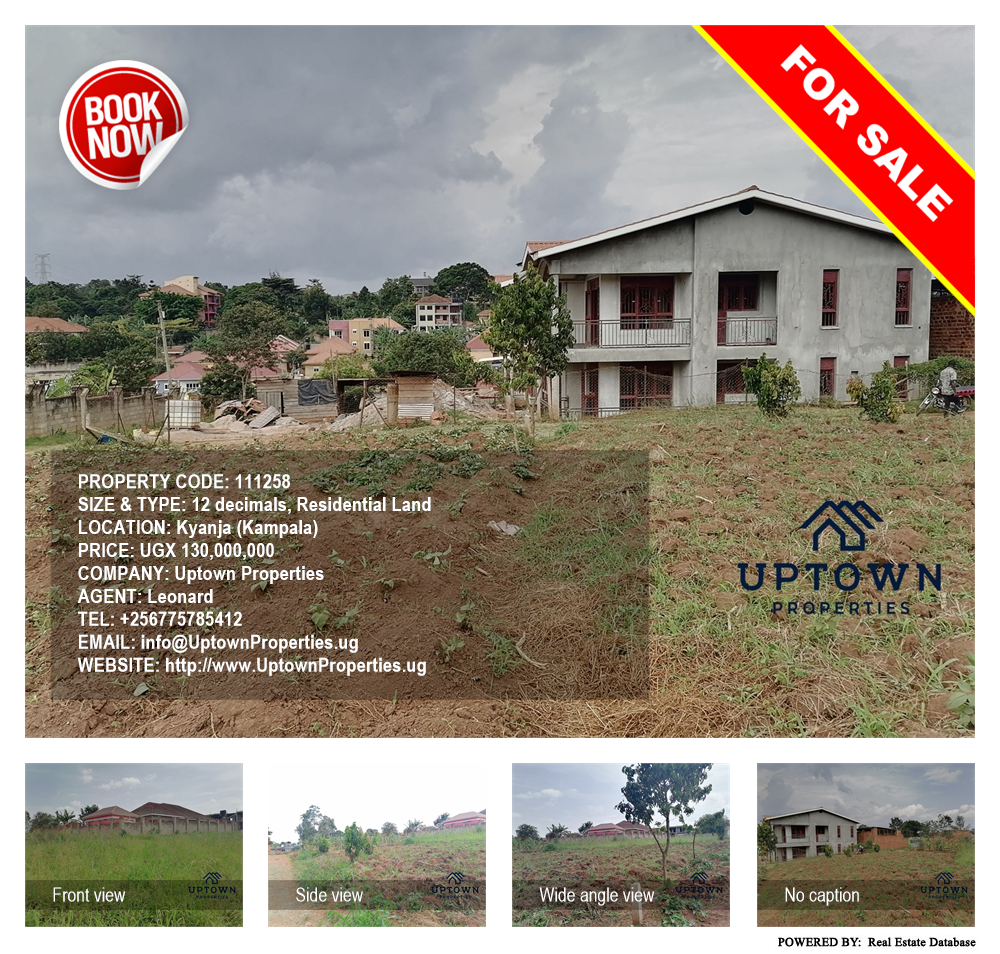 Residential Land  for sale in Kyanja Kampala Uganda, code: 111258