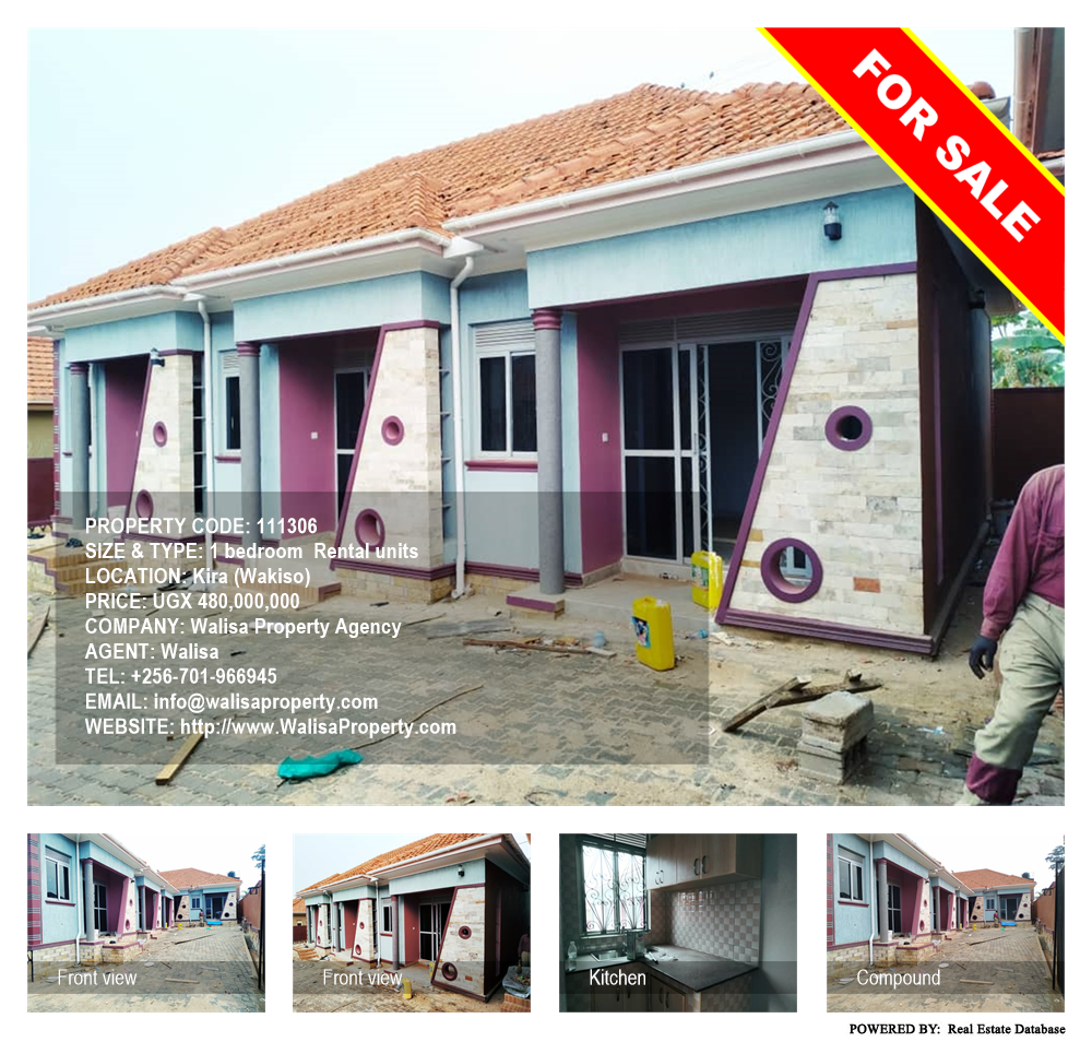 1 bedroom Rental units  for sale in Kira Wakiso Uganda, code: 111306