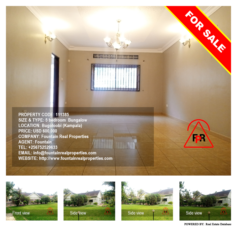 5 bedroom Bungalow  for sale in Bugoloobi Kampala Uganda, code: 111385