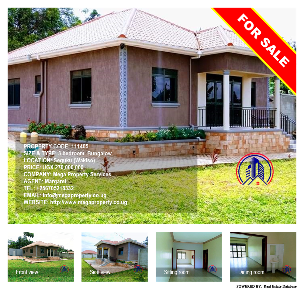 3 bedroom Bungalow  for sale in Seguku Wakiso Uganda, code: 111405