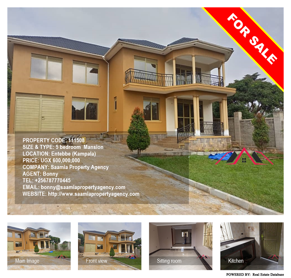 5 bedroom Mansion  for sale in Entebbe Kampala Uganda, code: 111508