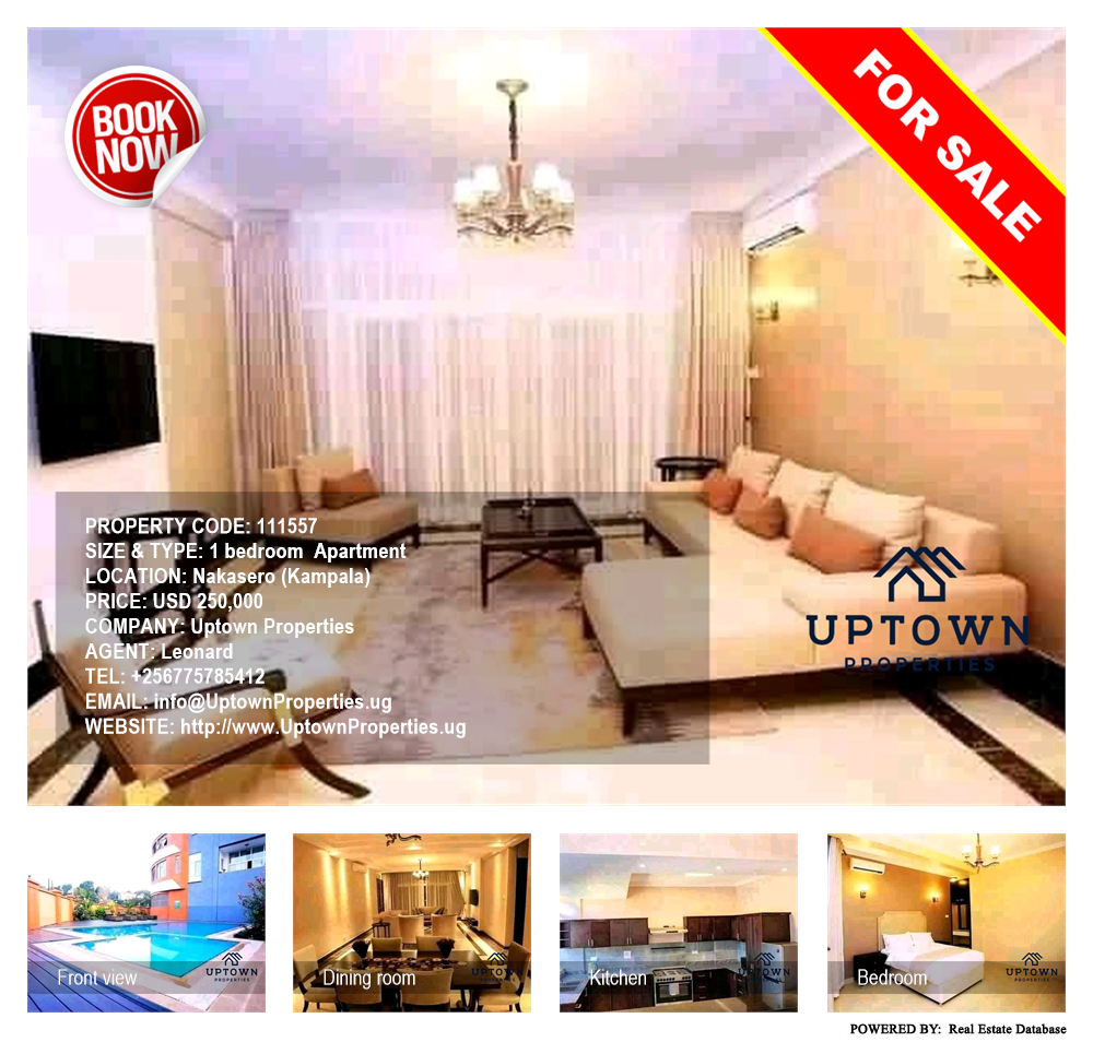 1 bedroom Apartment  for sale in Nakasero Kampala Uganda, code: 111557