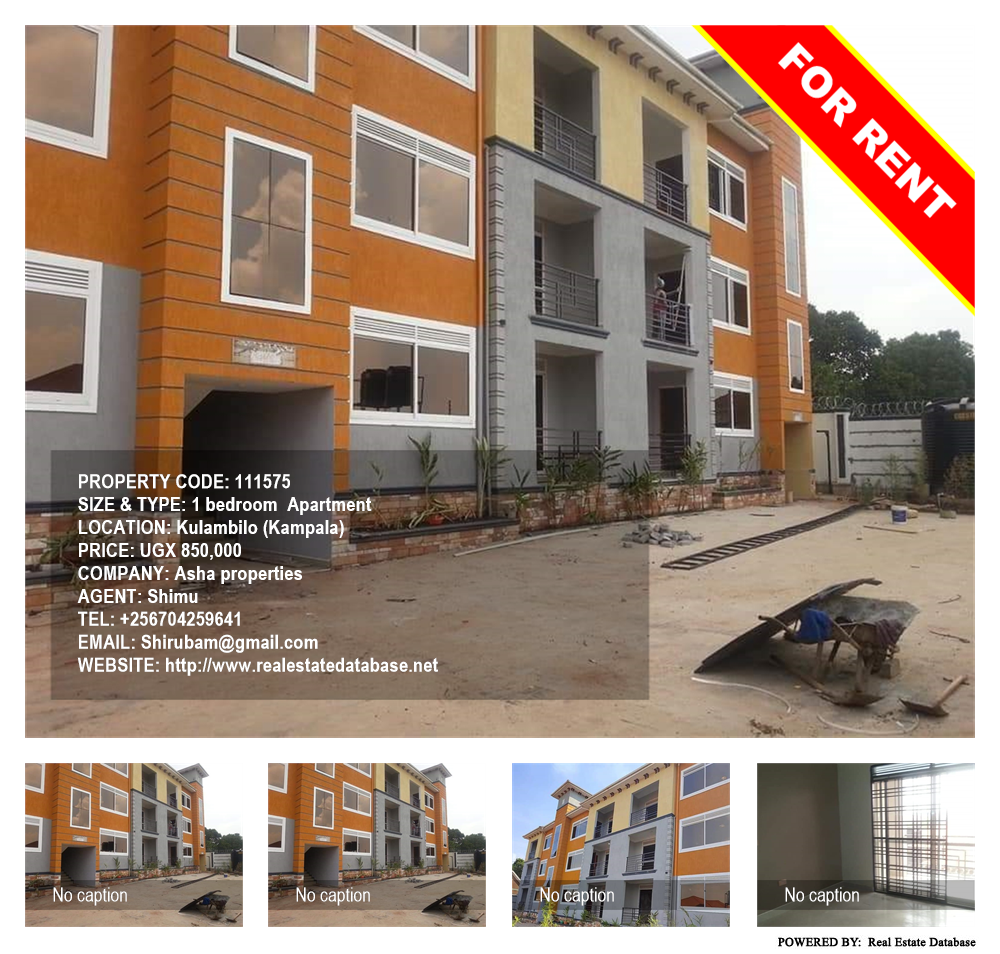 1 bedroom Apartment  for rent in Kulambilo Kampala Uganda, code: 111575