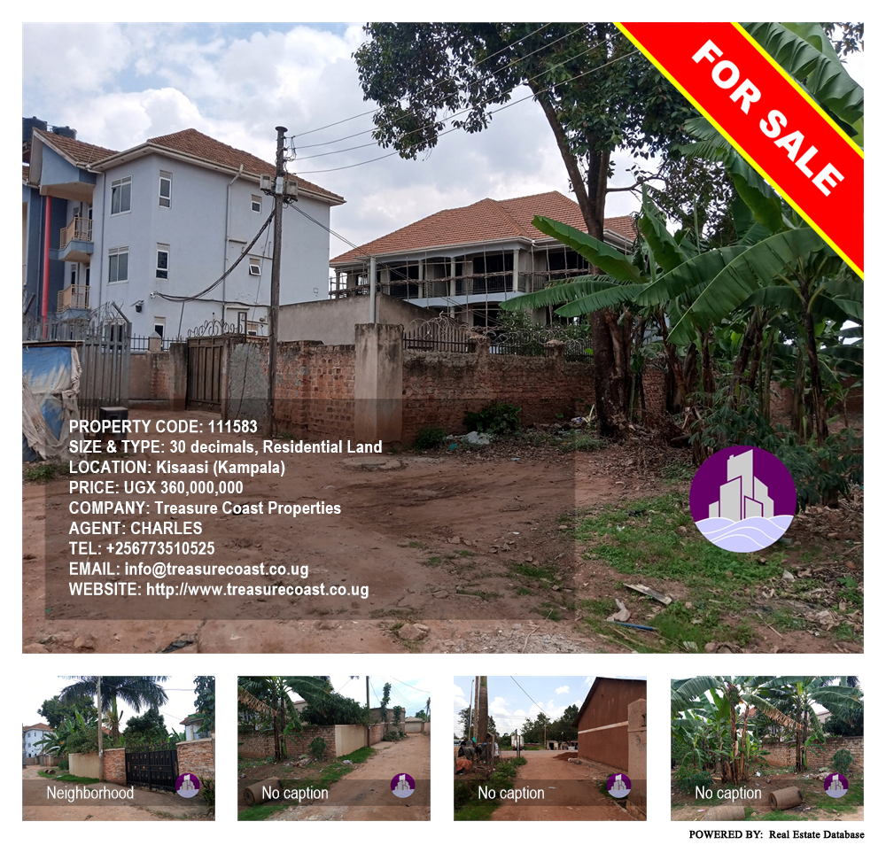 Residential Land  for sale in Kisaasi Kampala Uganda, code: 111583