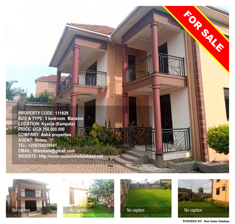 5 bedroom Mansion  for sale in Kyanja Kampala Uganda, code: 111629