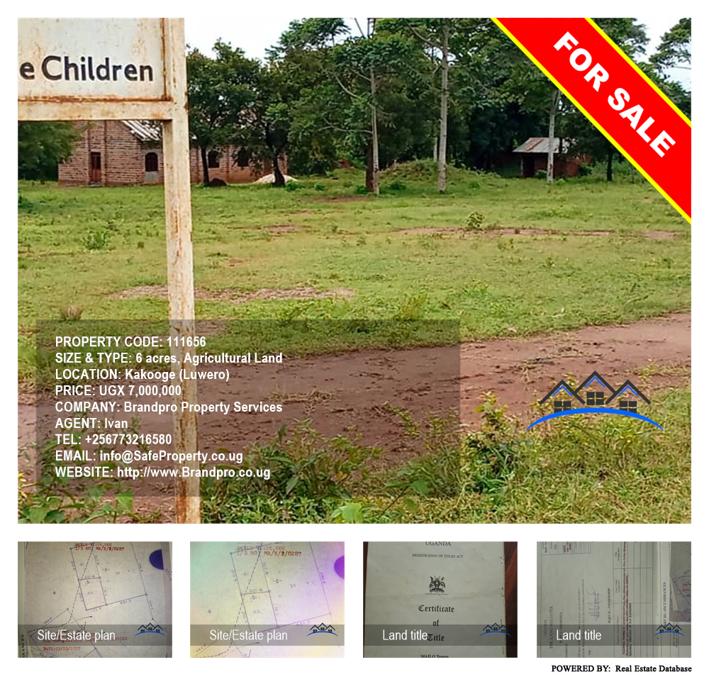 Agricultural Land  for sale in Kakooge Luweero Uganda, code: 111656
