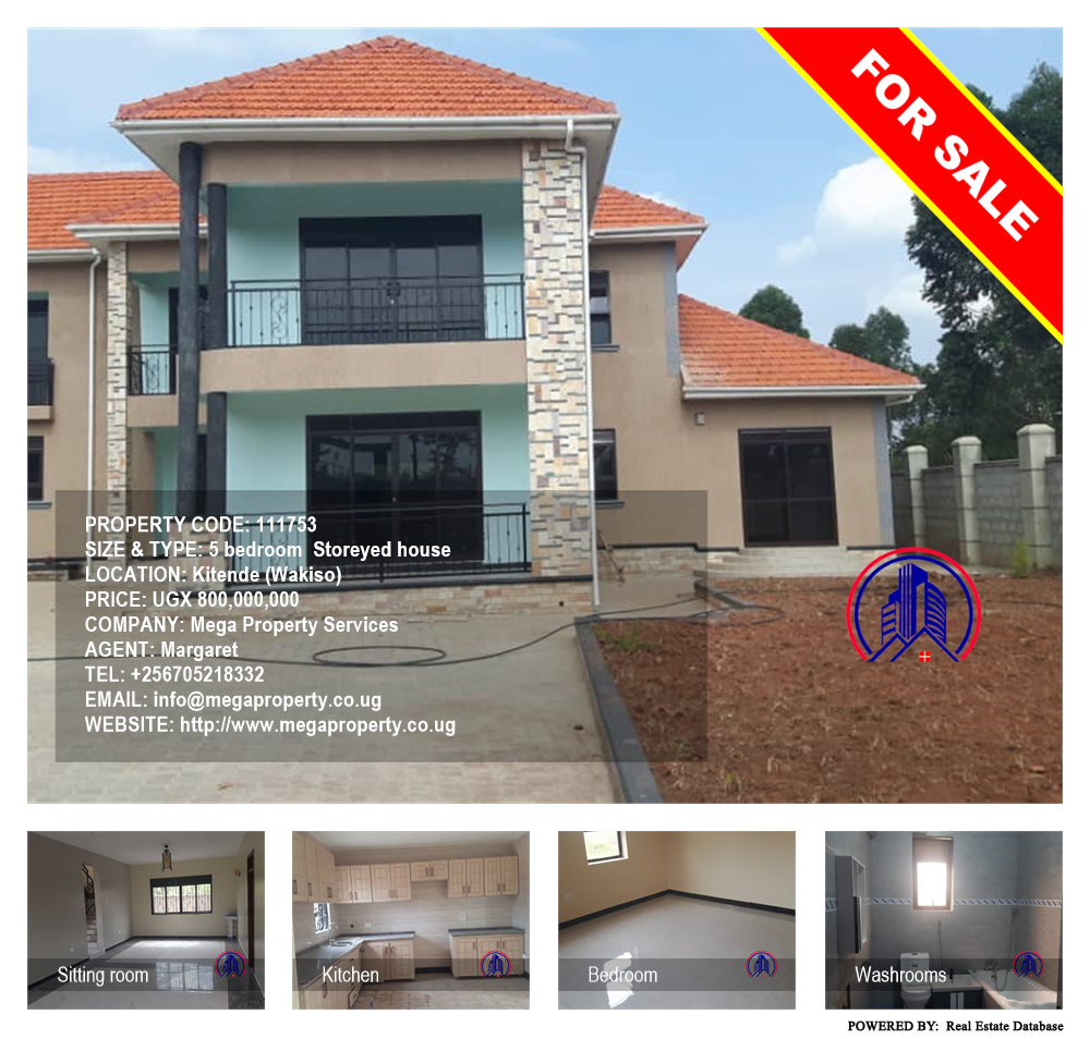 5 bedroom Storeyed house  for sale in Kitende Wakiso Uganda, code: 111753
