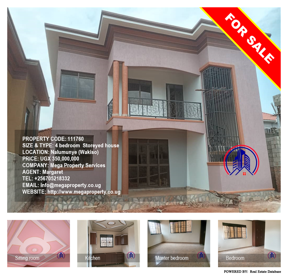 4 bedroom Storeyed house  for sale in Nalumunye Wakiso Uganda, code: 111760
