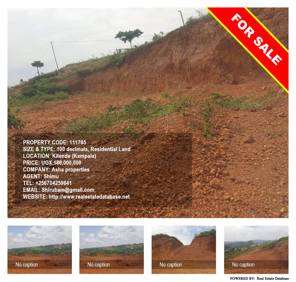 Residential Land  for sale in Kitende Kampala Uganda, code: 111765
