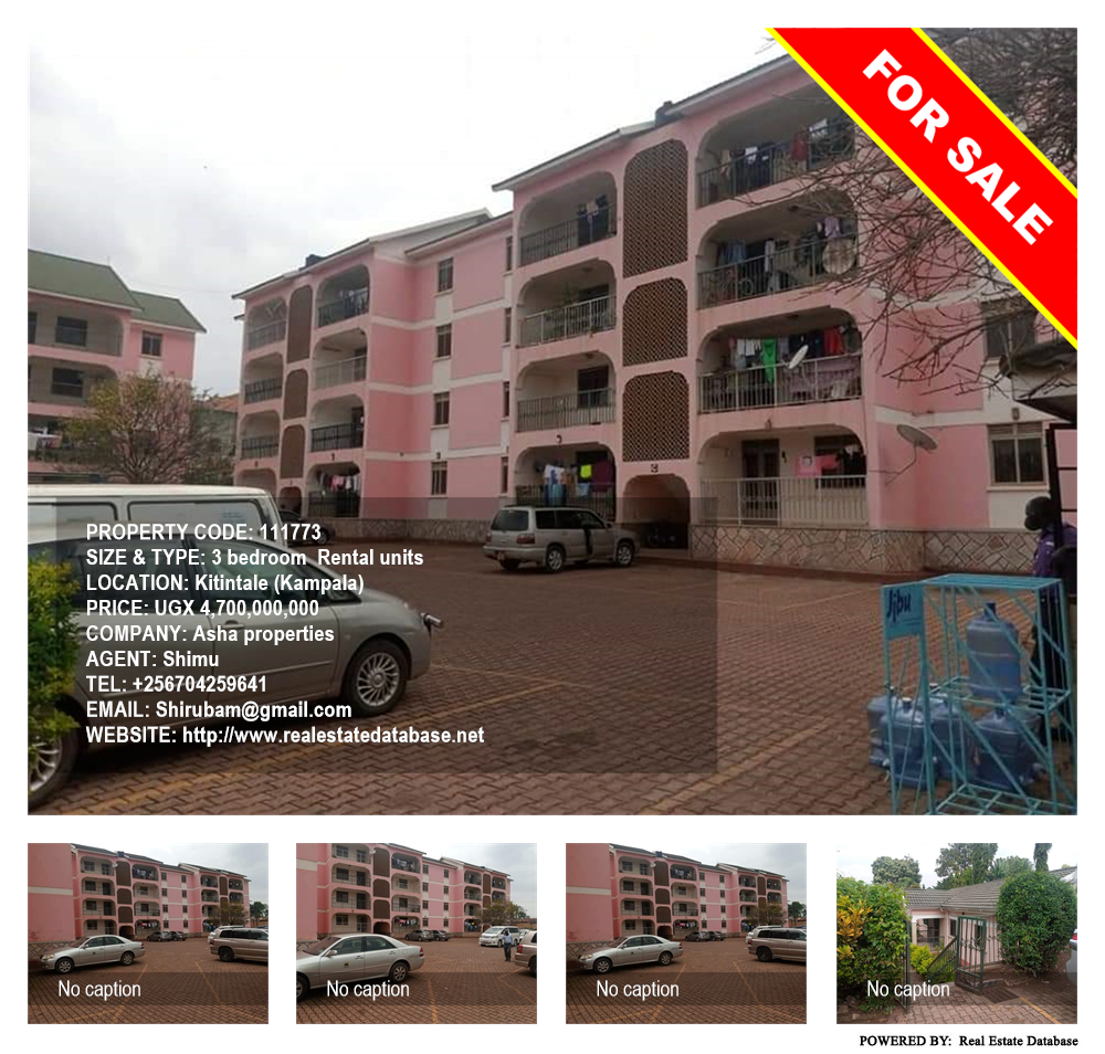 3 bedroom Rental units  for sale in Kitintale Kampala Uganda, code: 111773