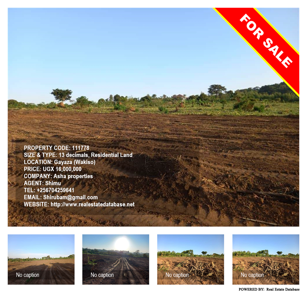 Residential Land  for sale in Gayaza Wakiso Uganda, code: 111778