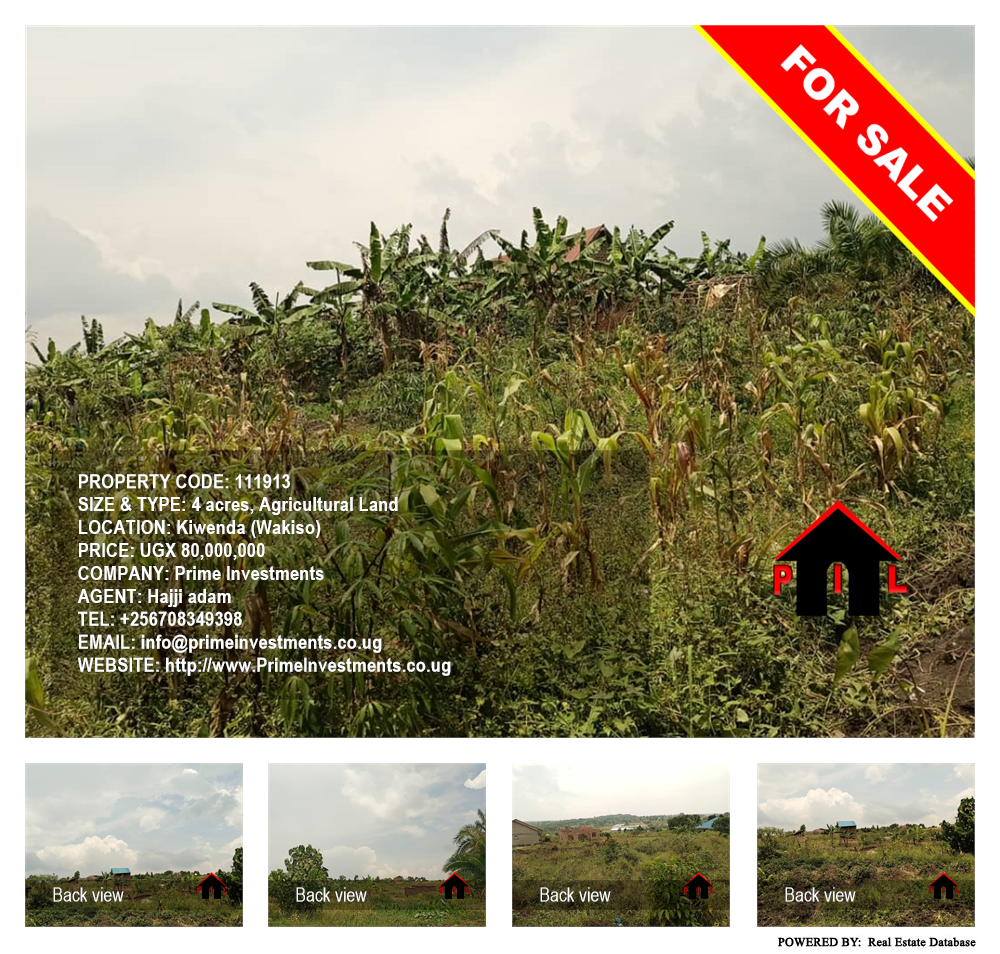 Agricultural Land  for sale in Kiwenda Wakiso Uganda, code: 111913