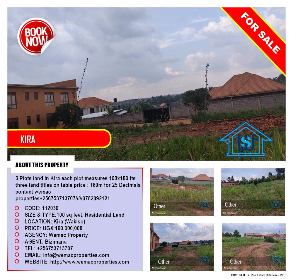 Residential Land  for sale in Kira Wakiso Uganda, code: 112030