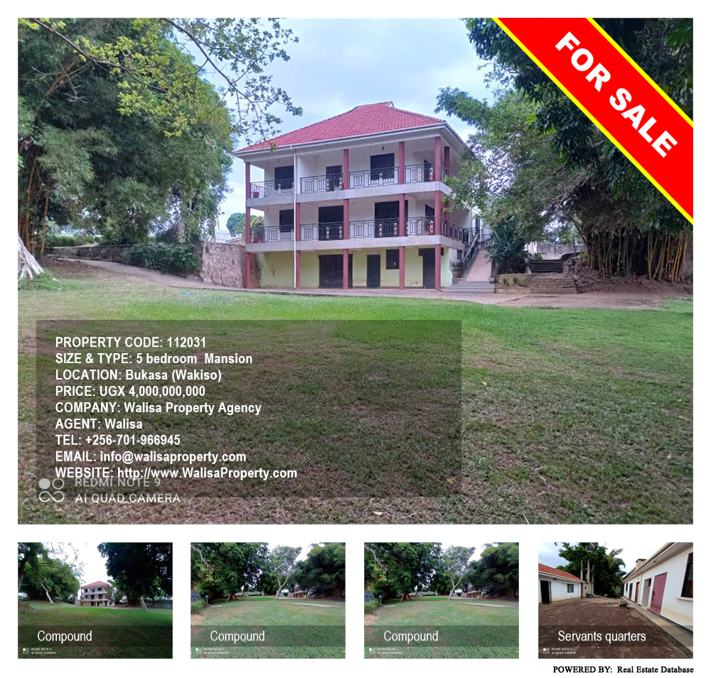 5 bedroom Mansion  for sale in Bukasa Wakiso Uganda, code: 112031