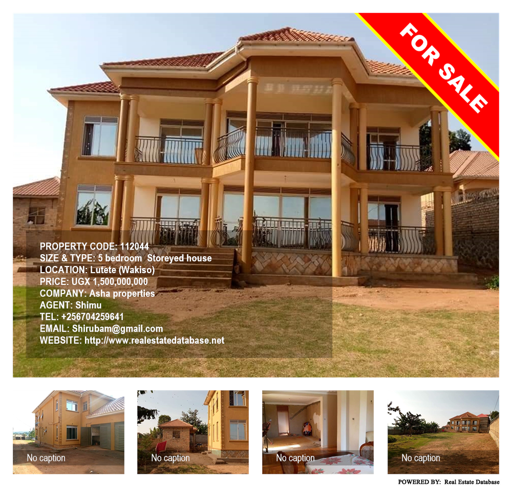 5 bedroom Storeyed house  for sale in Lutete Wakiso Uganda, code: 112044