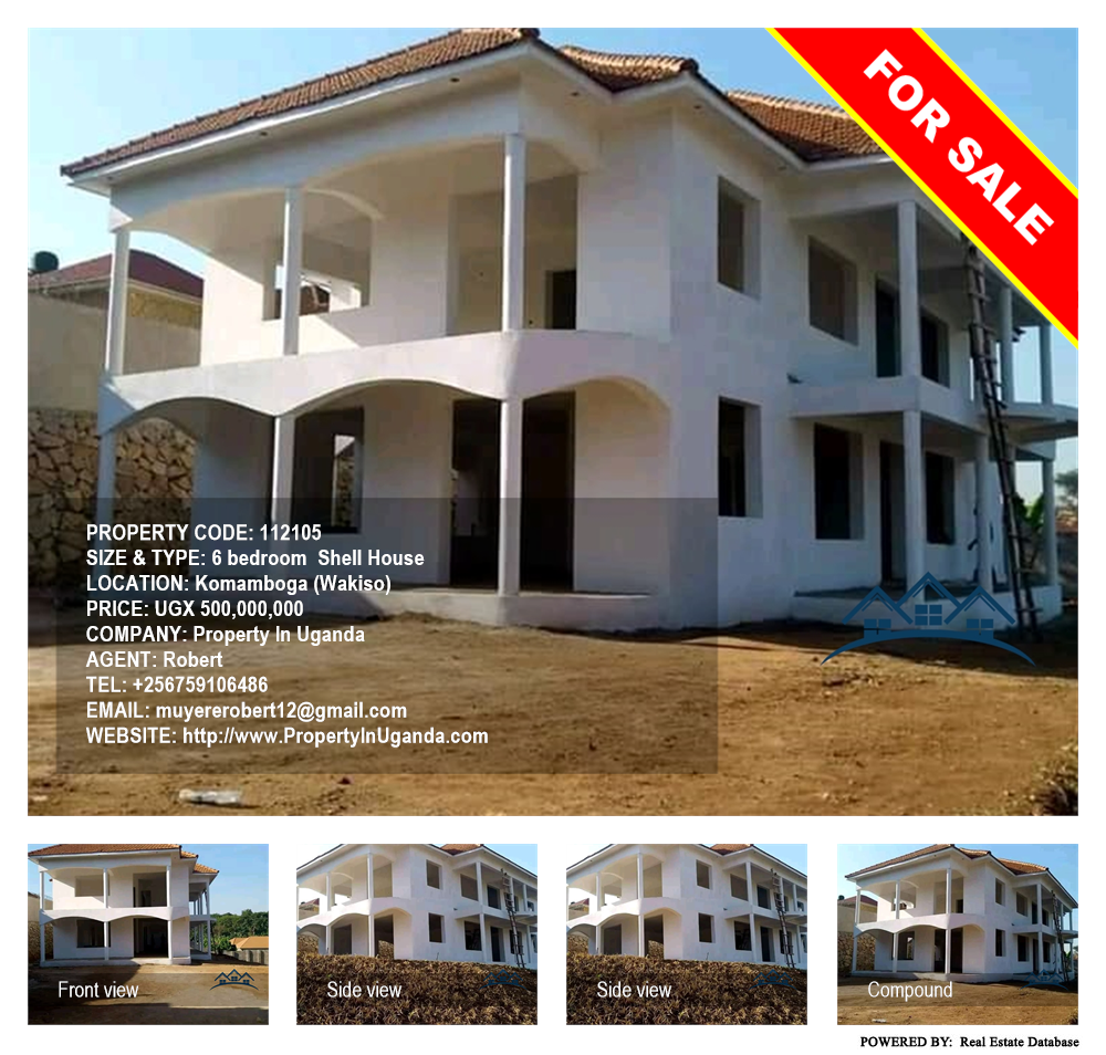 6 bedroom Shell House  for sale in Komamboga Wakiso Uganda, code: 112105