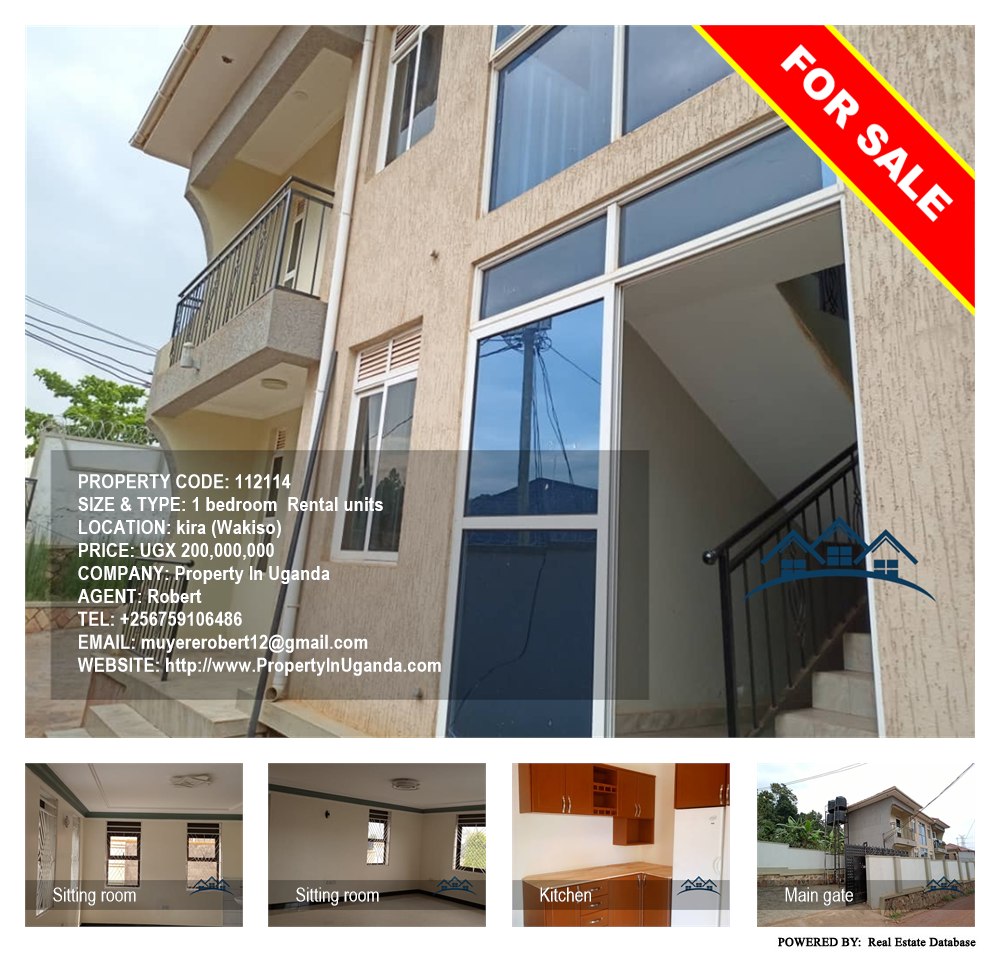 1 bedroom Rental units  for sale in Kira Wakiso Uganda, code: 112114