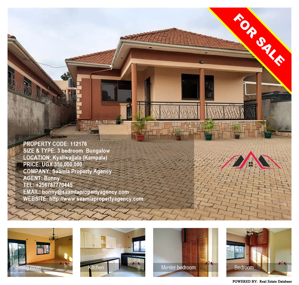 3 bedroom Bungalow  for sale in Kyaliwajjala Kampala Uganda, code: 112176