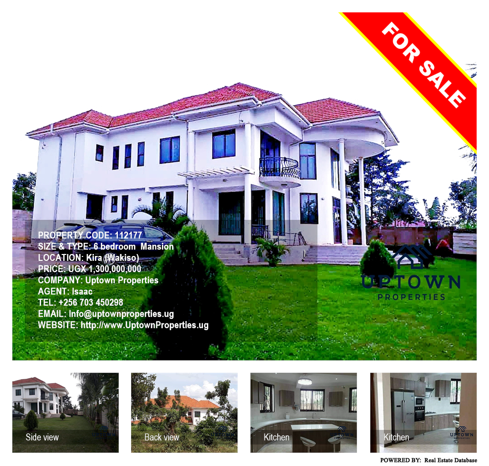 6 bedroom Mansion  for sale in Kira Wakiso Uganda, code: 112177