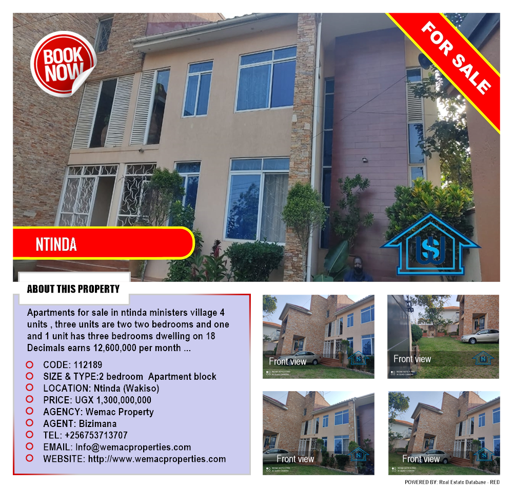 2 bedroom Apartment block  for sale in Ntinda Wakiso Uganda, code: 112189