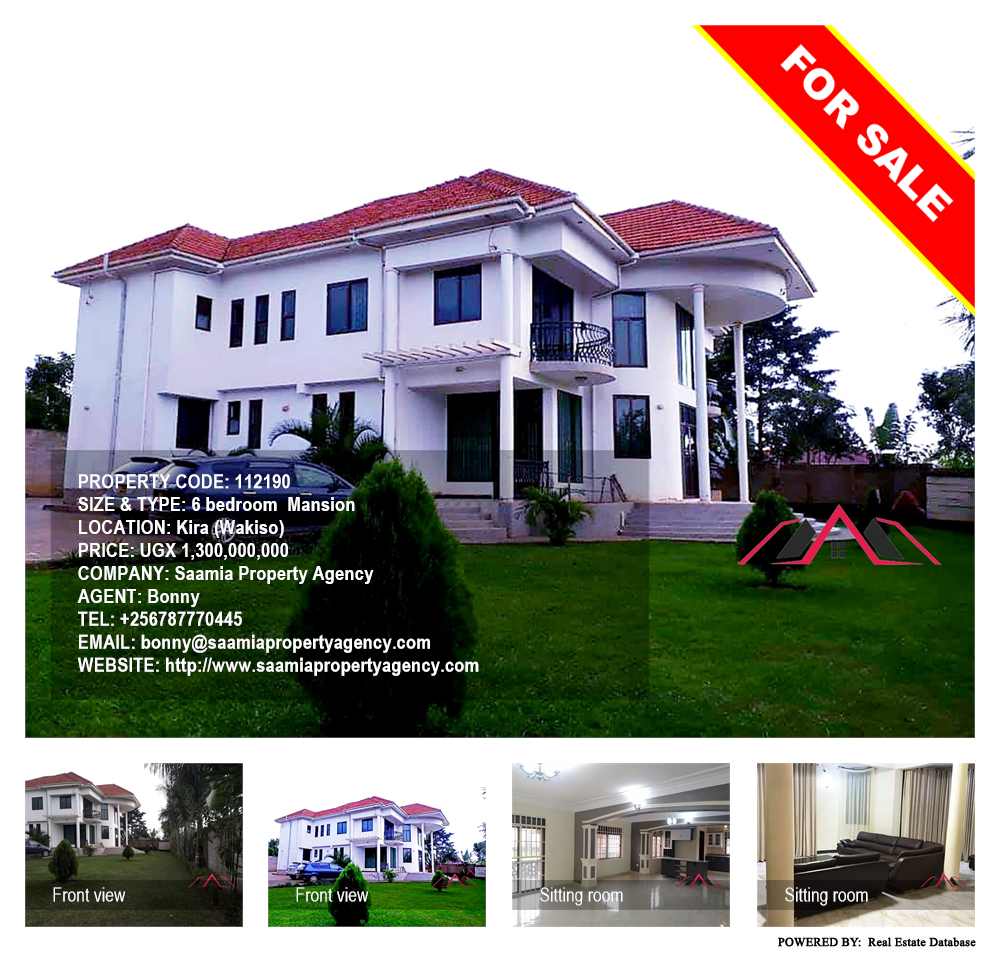 6 bedroom Mansion  for sale in Kira Wakiso Uganda, code: 112190