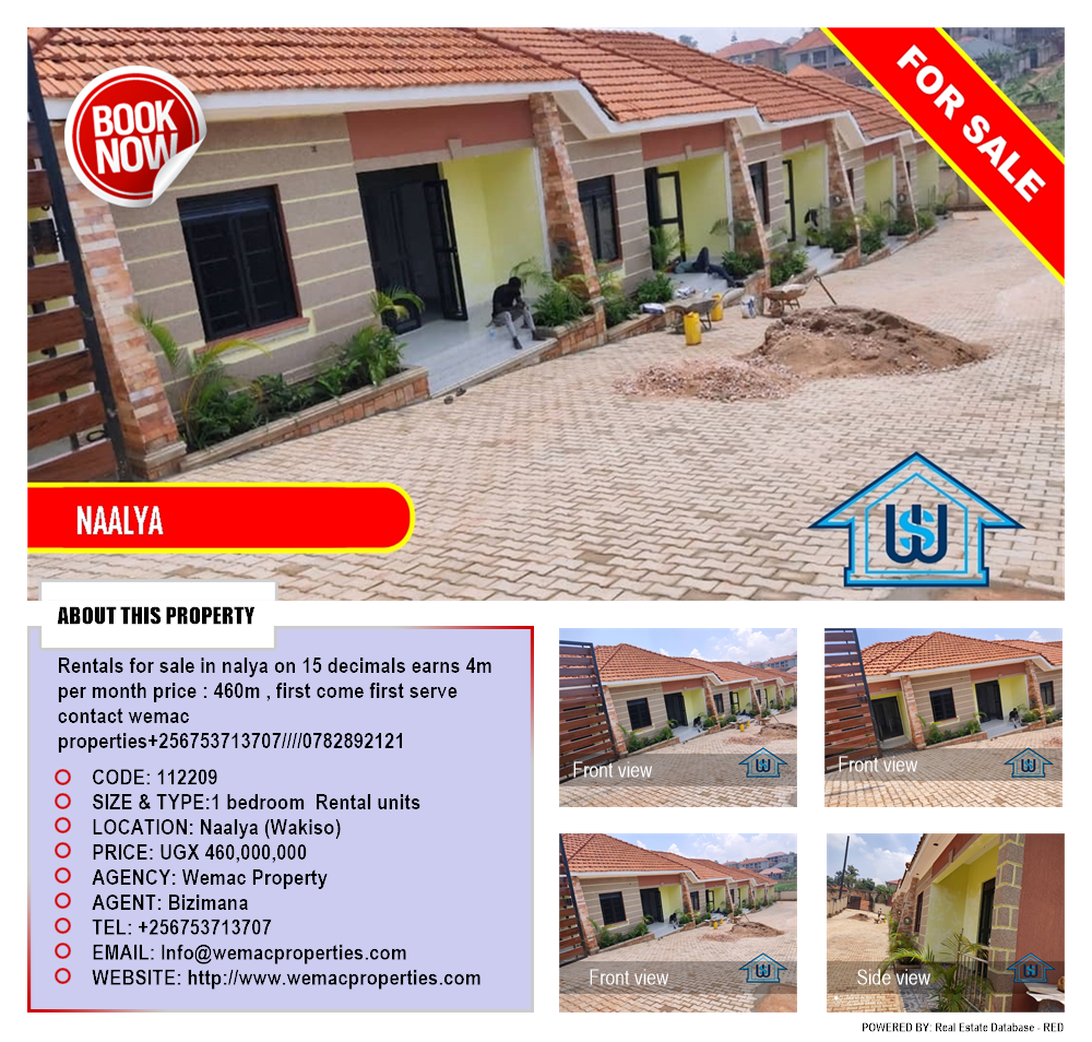 1 bedroom Rental units  for sale in Naalya Wakiso Uganda, code: 112209