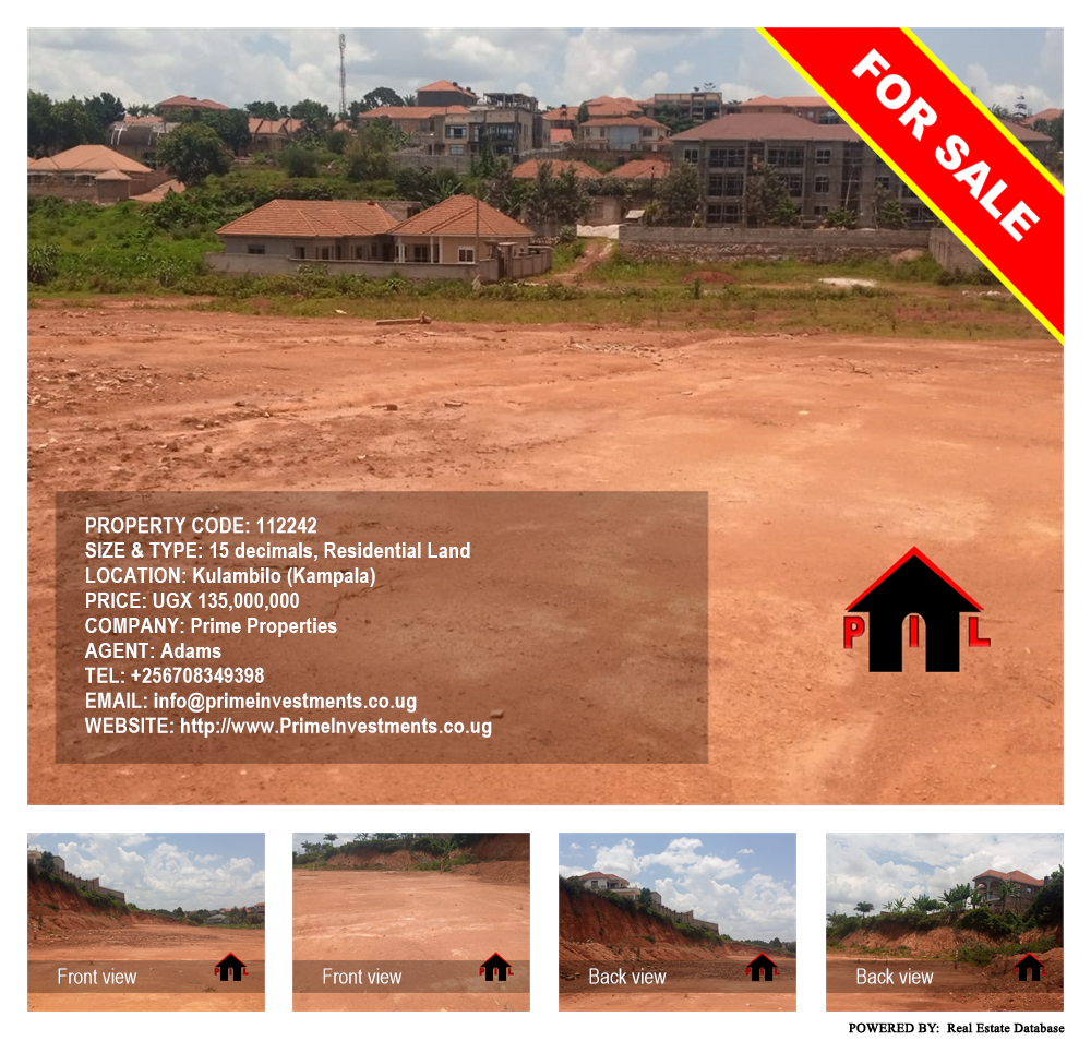 Residential Land  for sale in Kulambilo Kampala Uganda, code: 112242