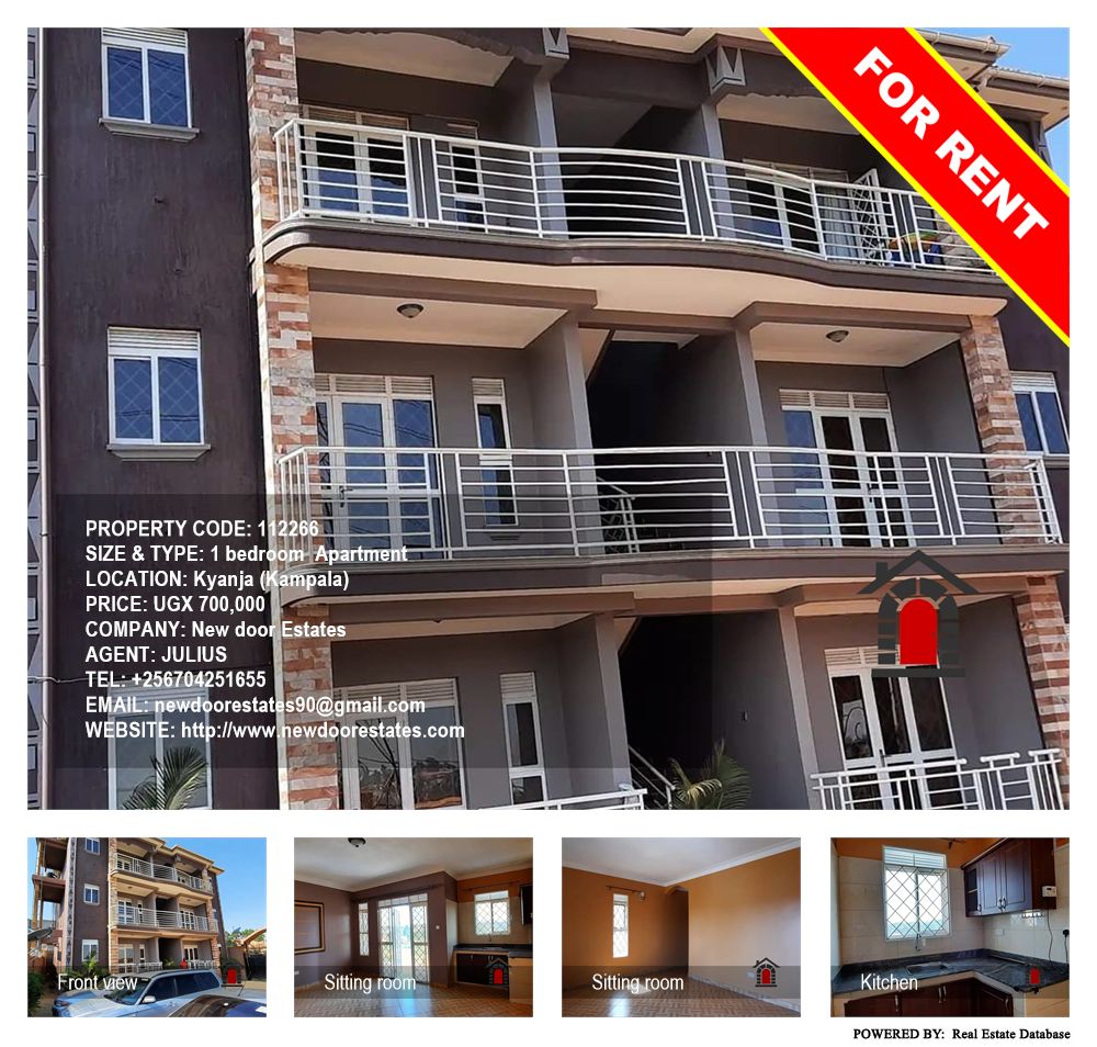 1 bedroom Apartment  for rent in Kyanja Kampala Uganda, code: 112266