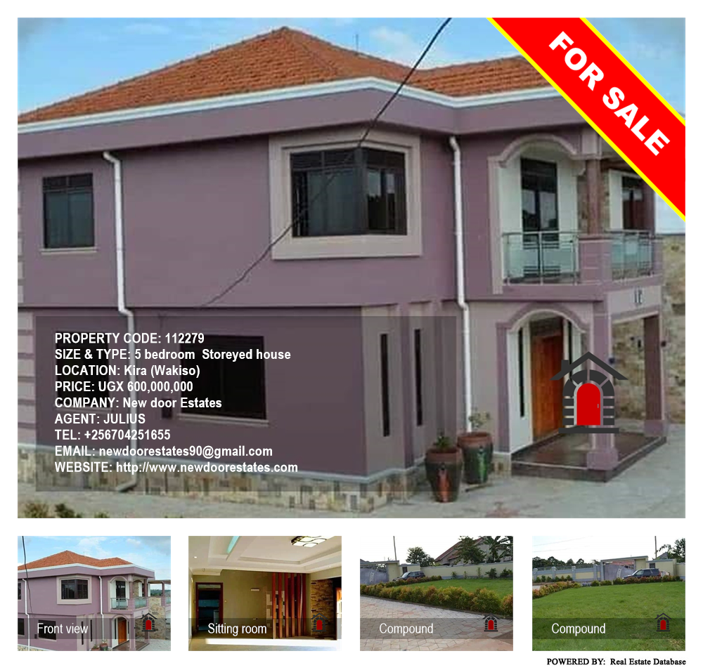 5 bedroom Storeyed house  for sale in Kira Wakiso Uganda, code: 112279