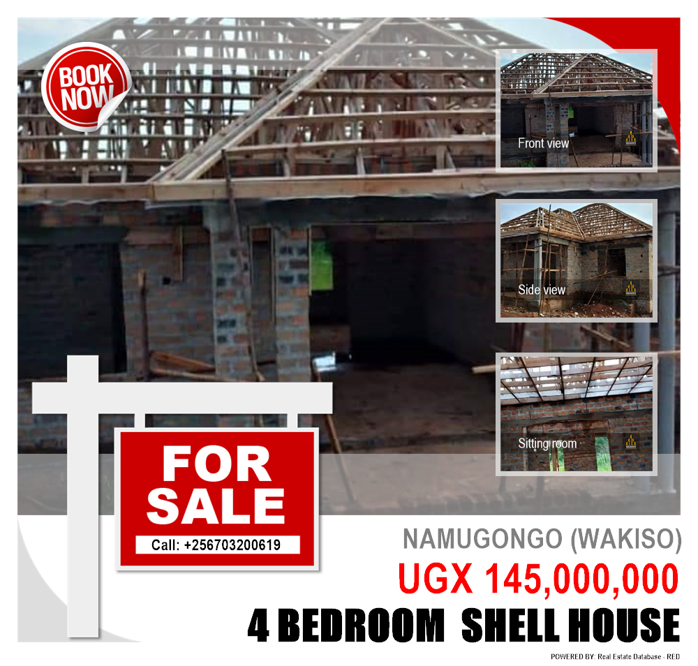 4 bedroom Shell House  for sale in Namugongo Wakiso Uganda, code: 112323