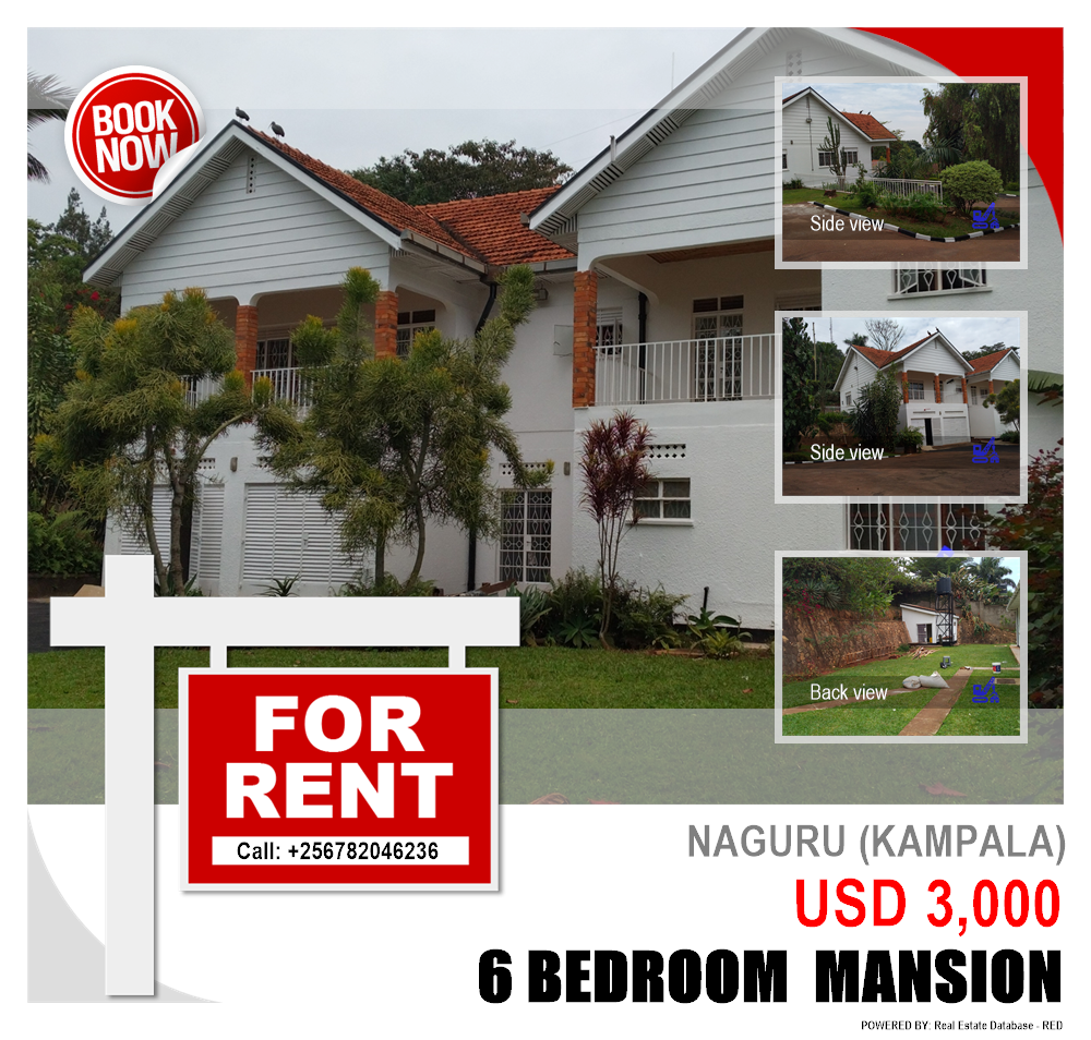 6 bedroom Mansion  for rent in Naguru Kampala Uganda, code: 112335