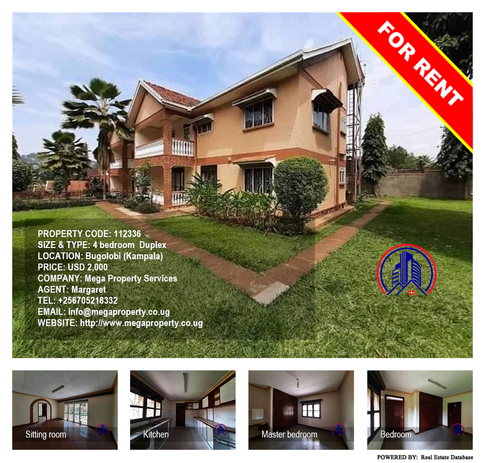 4 bedroom Duplex  for rent in Bugoloobi Kampala Uganda, code: 112336