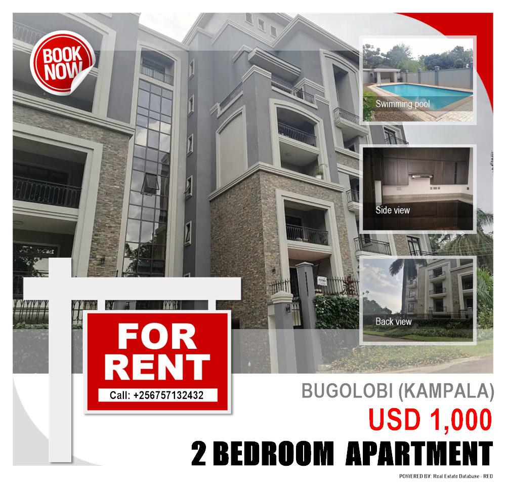 2 bedroom Apartment  for rent in Bugoloobi Kampala Uganda, code: 112413