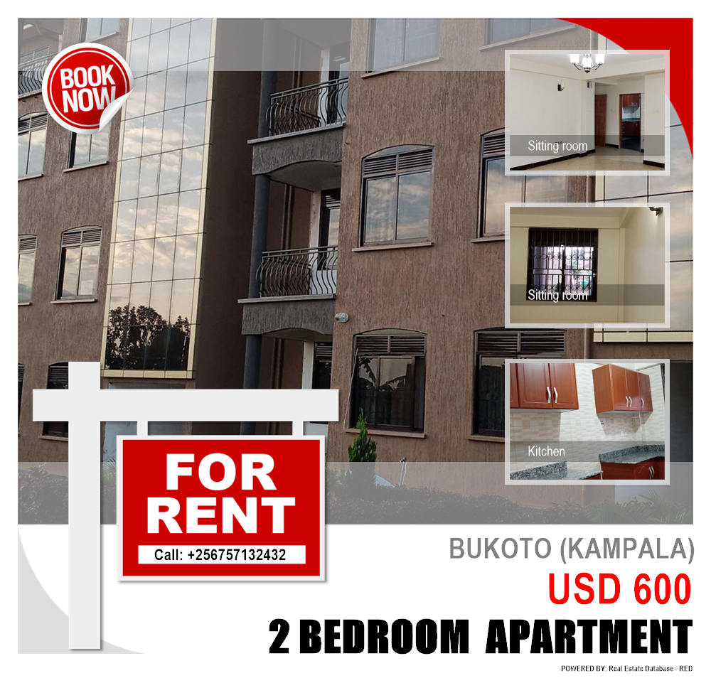 2 bedroom Apartment  for rent in Bukoto Kampala Uganda, code: 112416