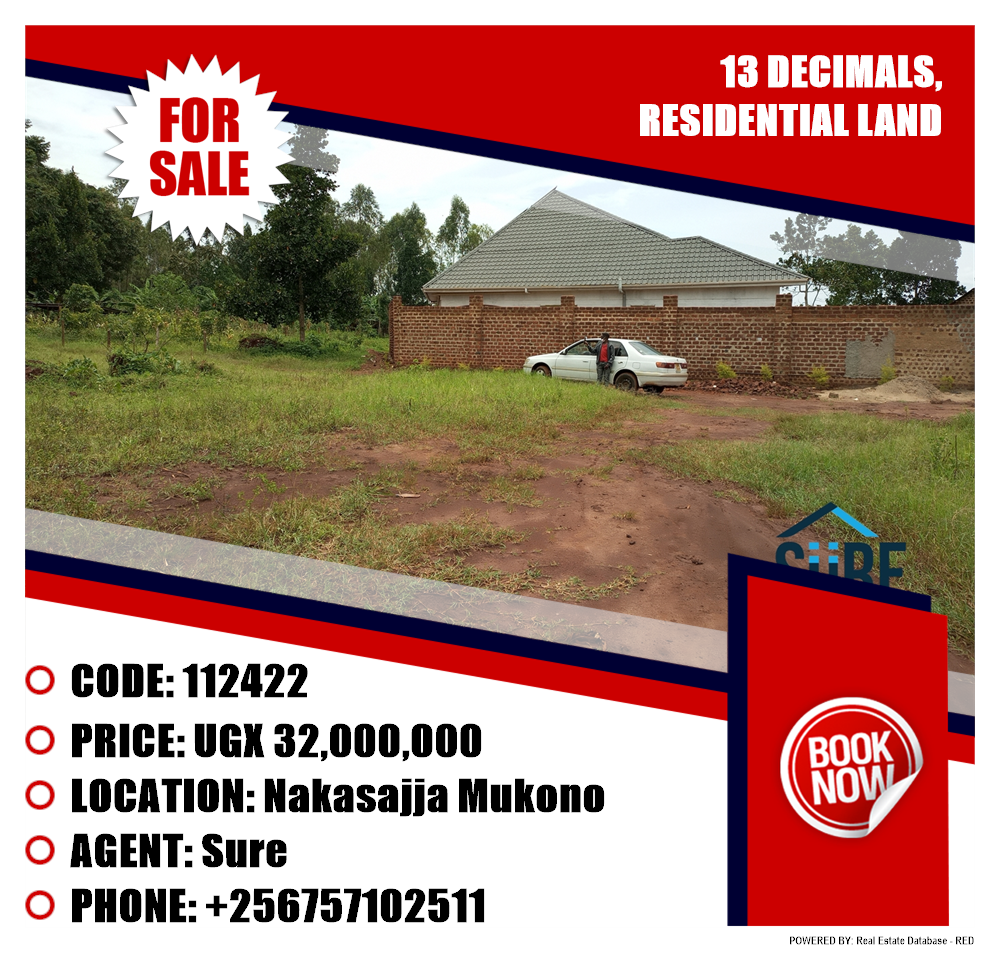 Residential Land  for sale in Nakassajja Mukono Uganda, code: 112422