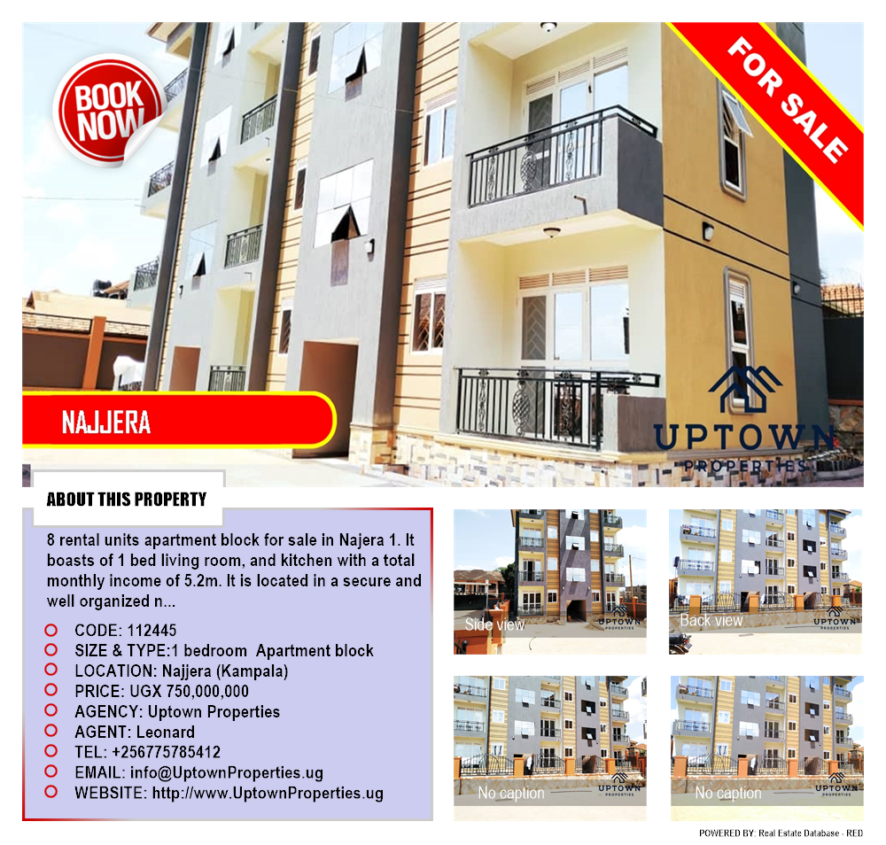 1 bedroom Apartment block  for sale in Najjera Kampala Uganda, code: 112445