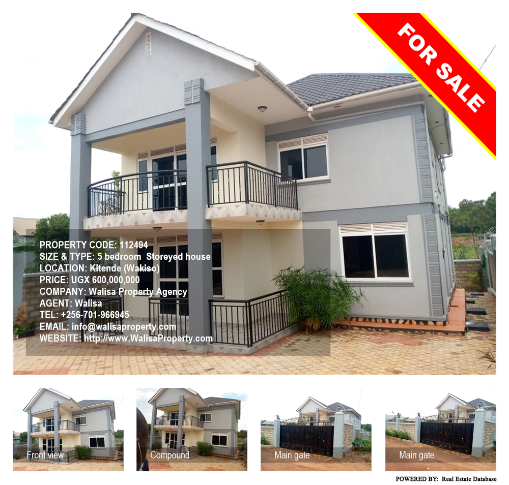5 bedroom Storeyed house  for sale in Kitende Wakiso Uganda, code: 112494