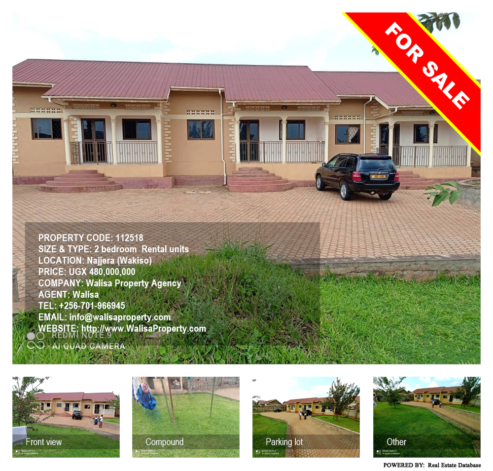 2 bedroom Rental units  for sale in Najjera Wakiso Uganda, code: 112518