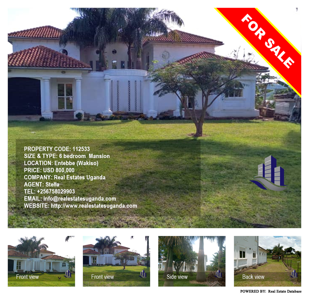 6 bedroom Mansion  for sale in Entebbe Wakiso Uganda, code: 112533
