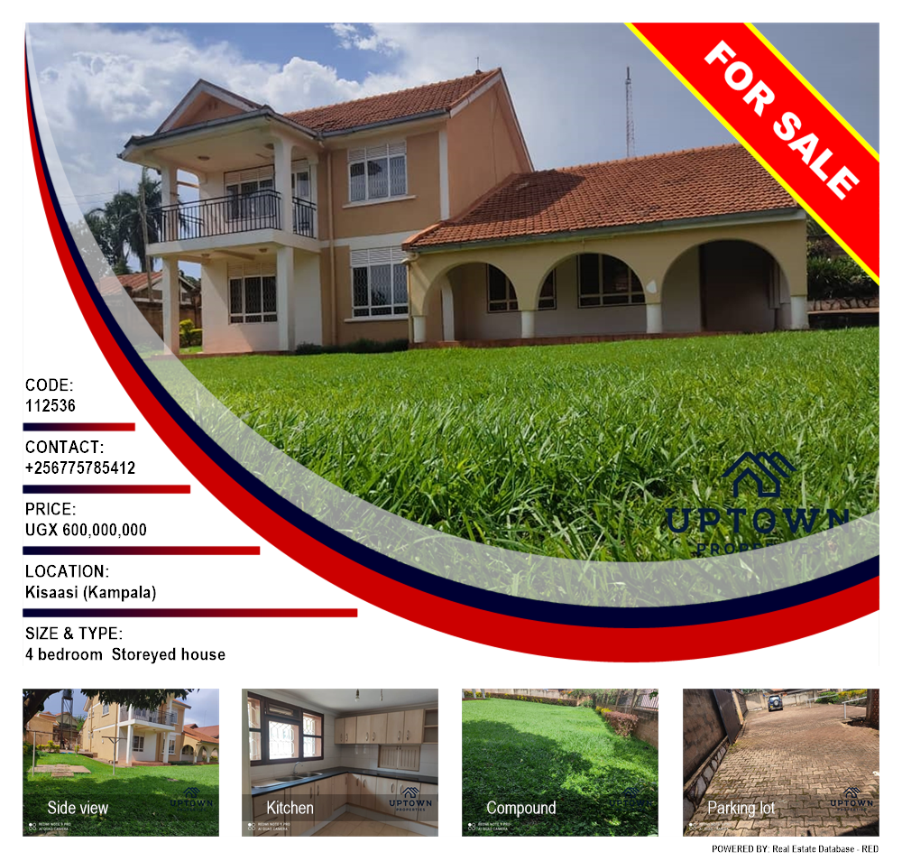 4 bedroom Storeyed house  for sale in Kisaasi Kampala Uganda, code: 112536