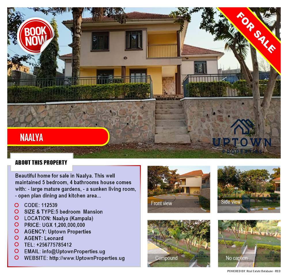 5 bedroom Mansion  for sale in Naalya Kampala Uganda, code: 112539