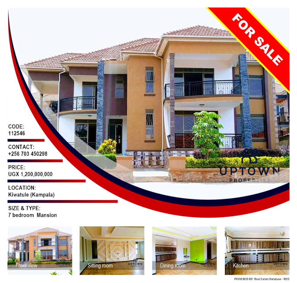 7 bedroom Mansion  for sale in Kiwaatule Kampala Uganda, code: 112546