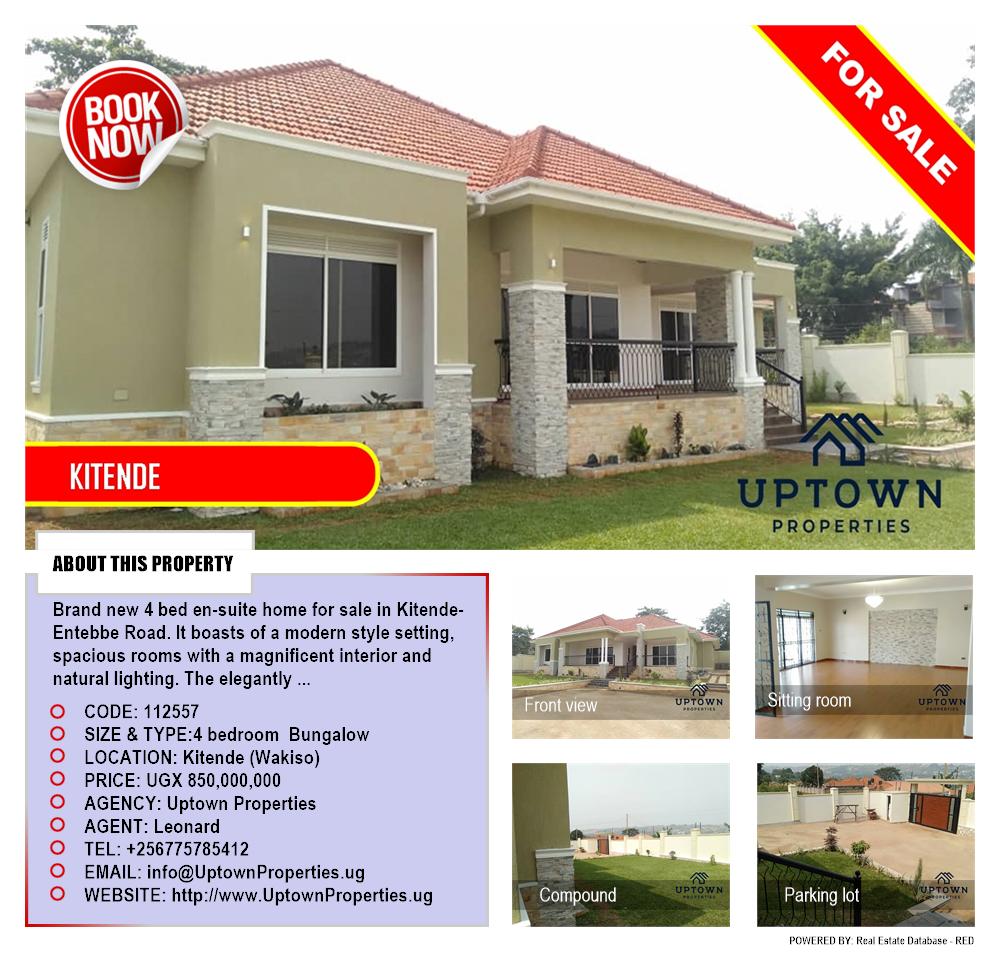 4 bedroom Bungalow  for sale in Kitende Wakiso Uganda, code: 112557