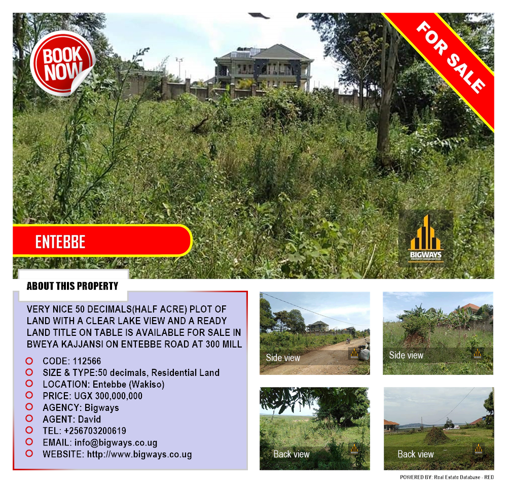 Residential Land  for sale in Entebbe Wakiso Uganda, code: 112566
