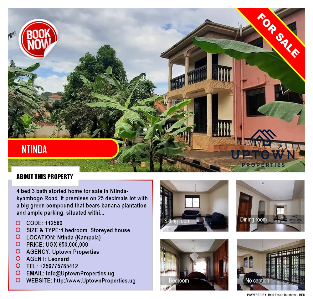 4 bedroom Storeyed house  for sale in Ntinda Kampala Uganda, code: 112580