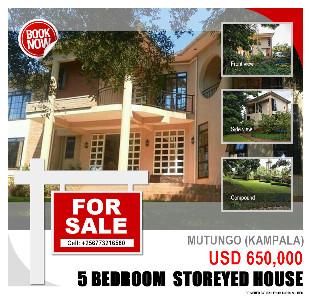 5 bedroom Storeyed house  for sale in Mutungo Kampala Uganda, code: 112588