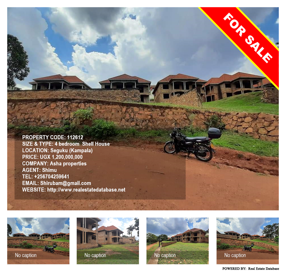 4 bedroom Shell House  for sale in Seguku Kampala Uganda, code: 112612